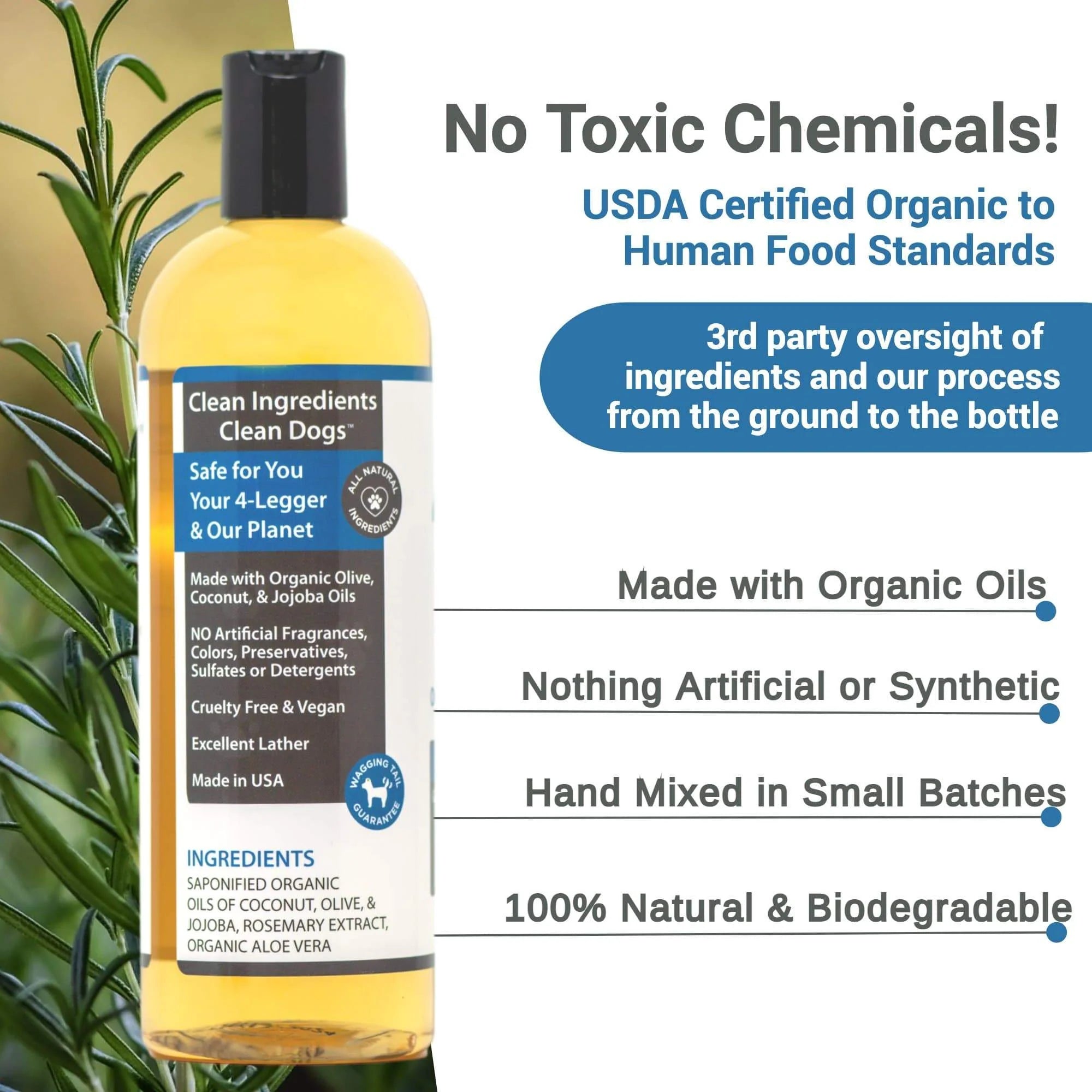 4-Legger Organic Unscented Hypoallergenic Shampoo with Aloe