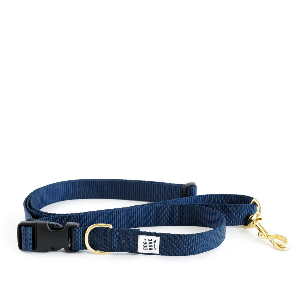 Dog + Bone Multi-way Adjustable Leash | Navy - Vanillapup Online Pet Store