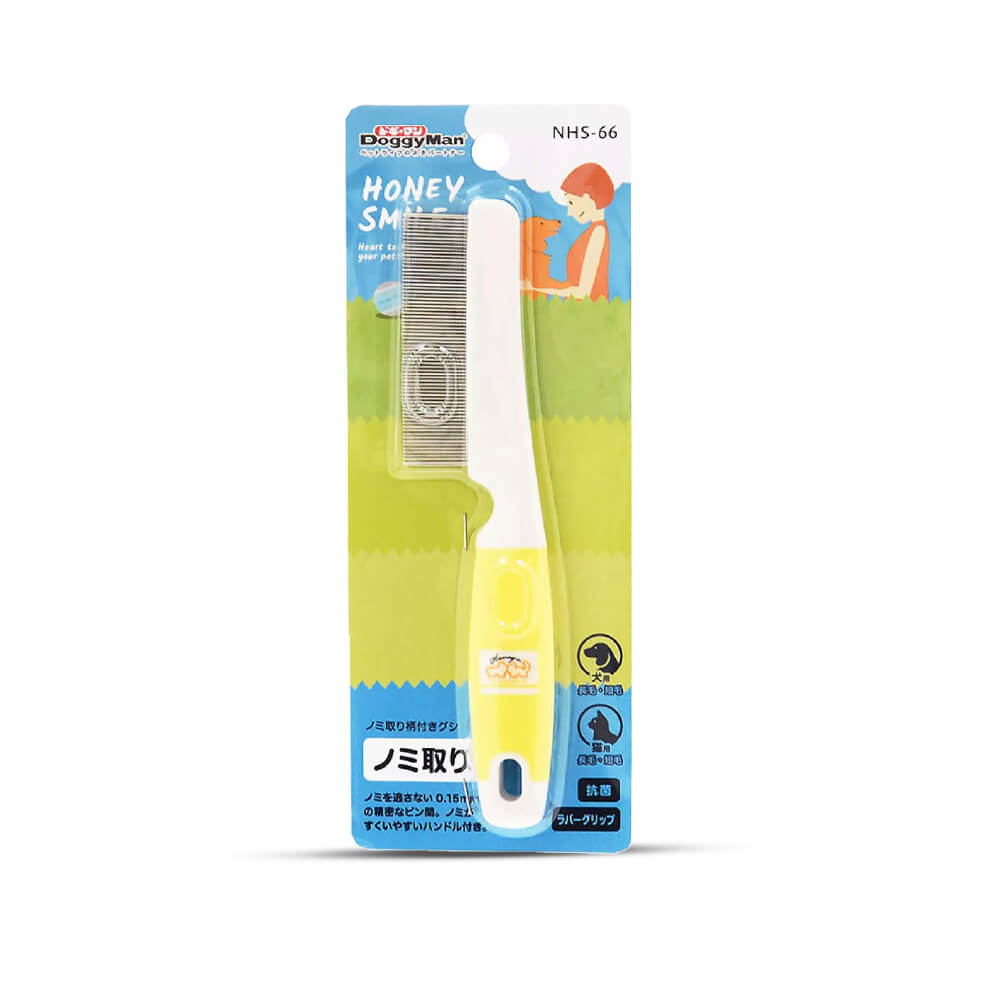 DoggyMan Flea Comb with Handle for Dogs & Cats