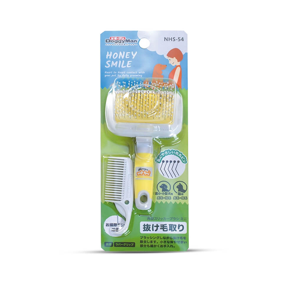 DoggyMan Ball Pin Slicker Brush for Cats & Dogs (Mini)