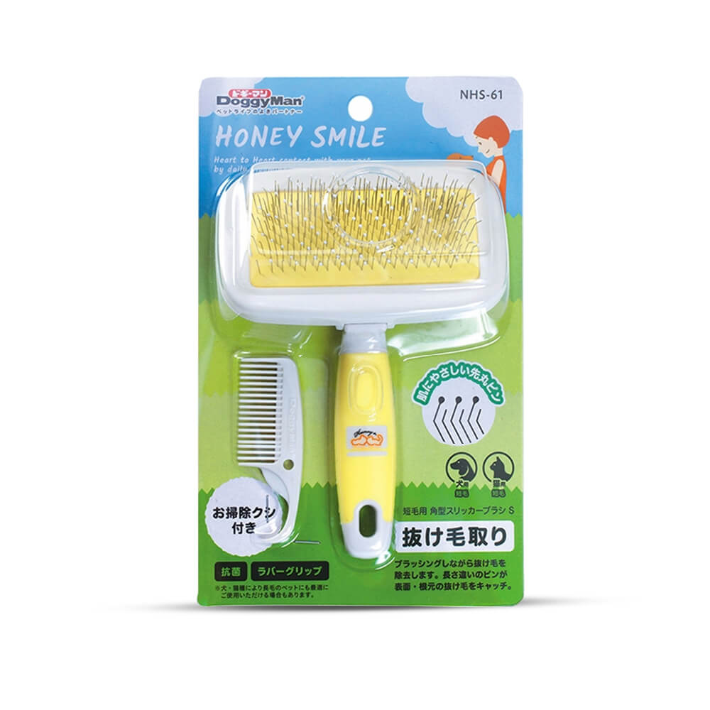 DoggyMan Ball Pin Slicker Brush for Short Coats