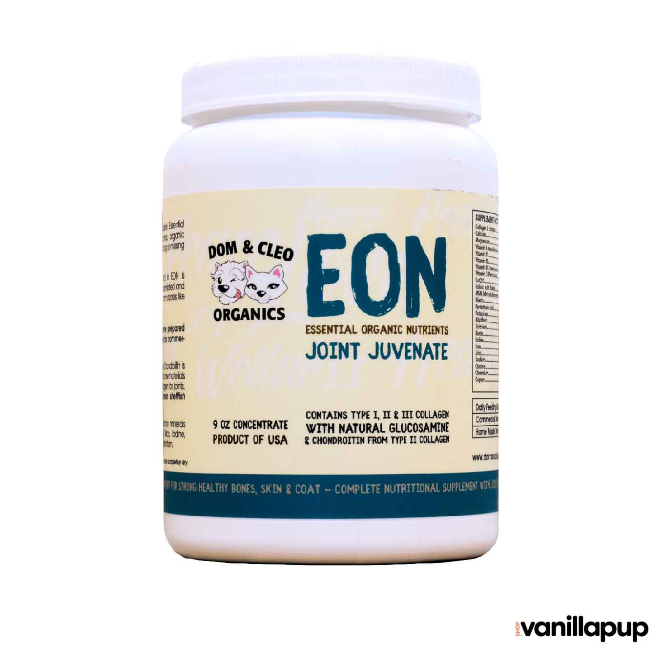 Dom & Cleo Organics EON Joint Juvenate Supplement - Vanillapup Online Pet Store