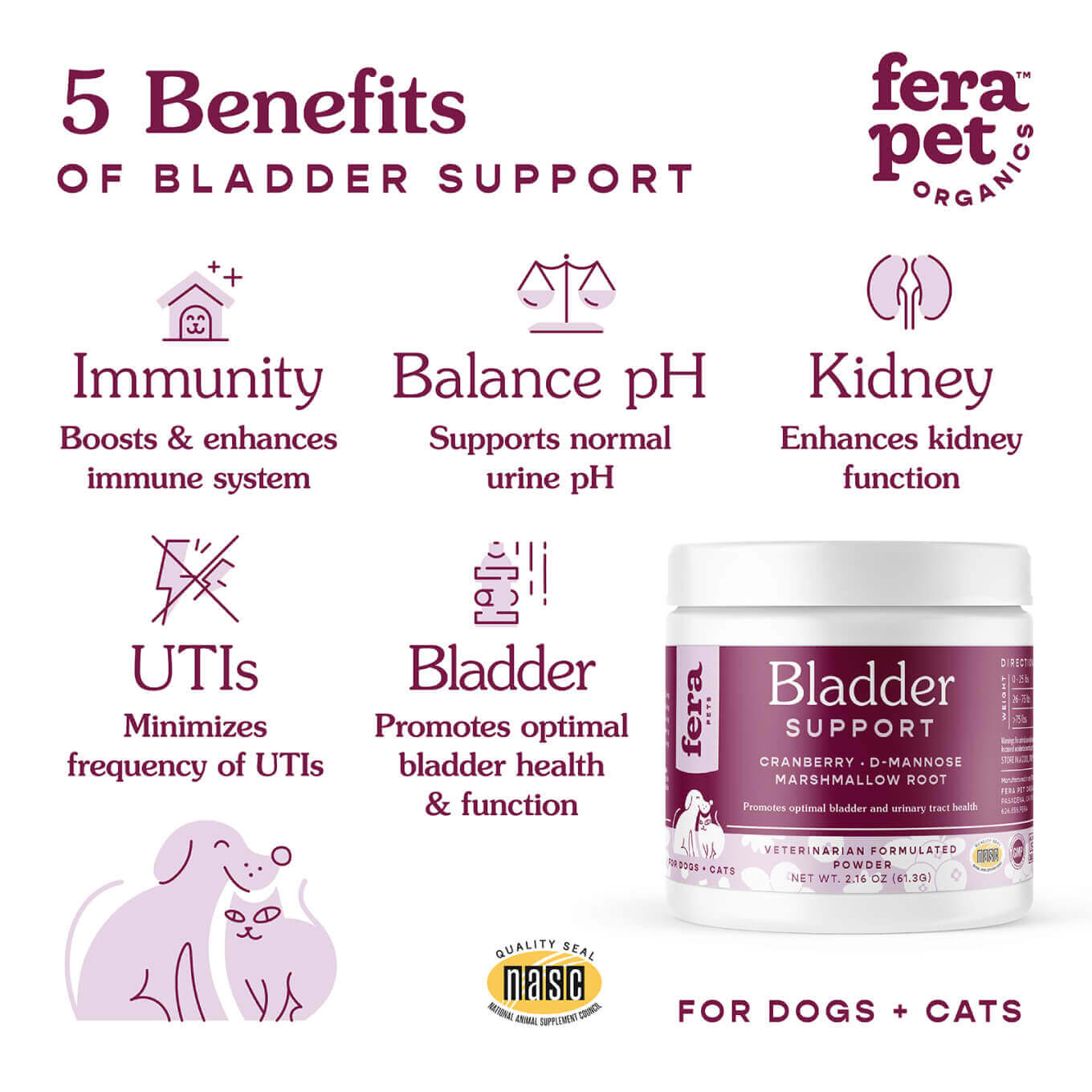 Fera Pet Organics Bladder Support - Vanillapup Online Pet Store