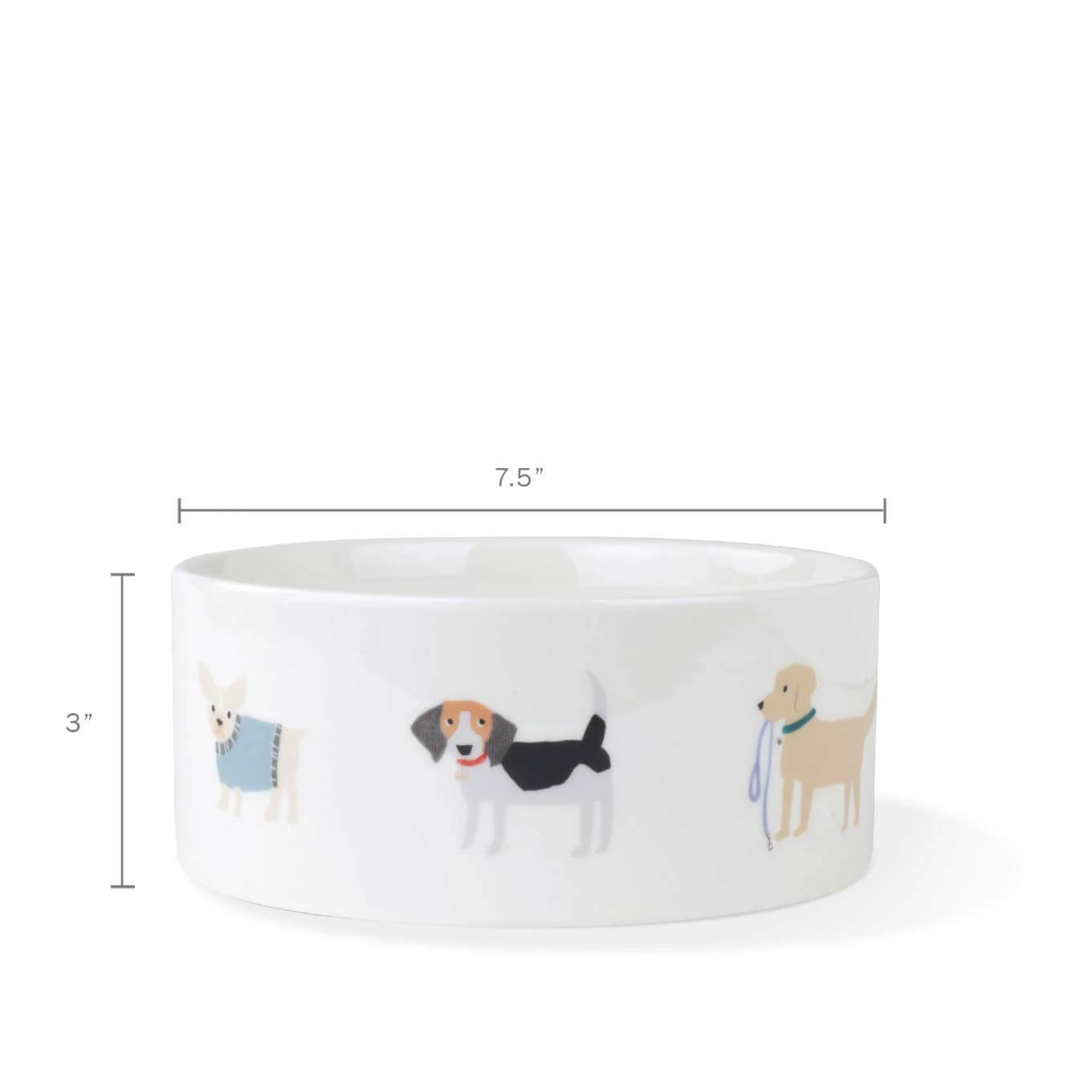 Fringe Studio Happy Breeds Ceramic Bowl - Vanillapup Online Pet Store