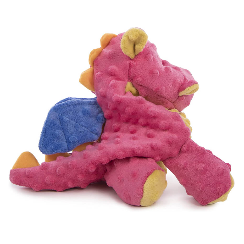 goDog Dragon Tough Plush Dog Toy | Coral - Vanillapup Online Pet Store