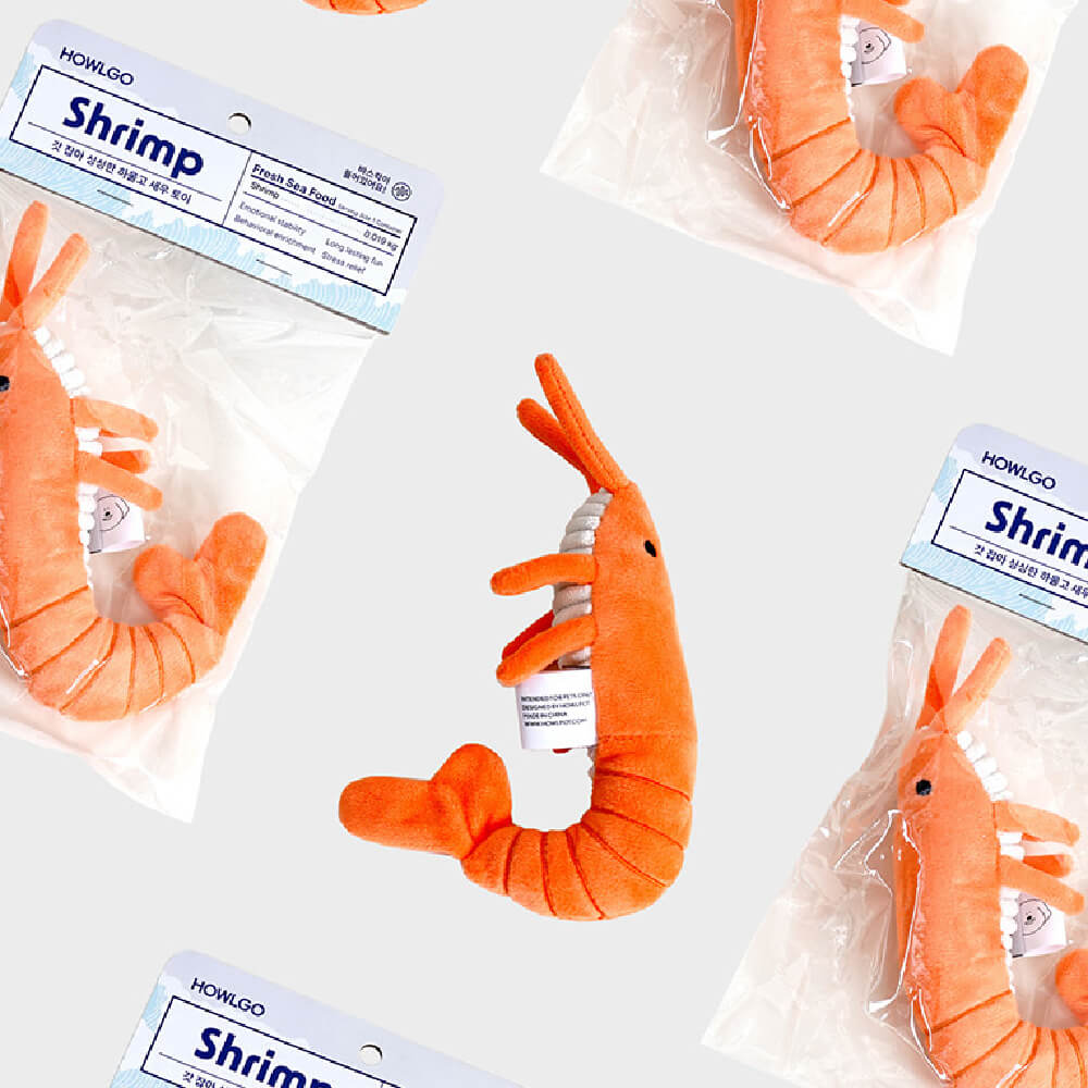 HOWLGO Shrimp Crinkly Toy