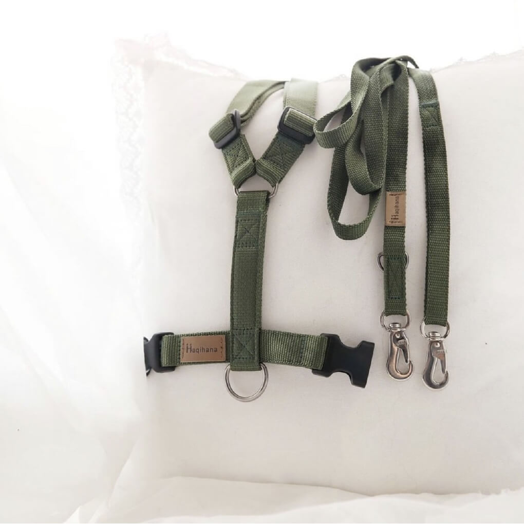 Haqihana Green Harness - Vanillapup Online Pet Store