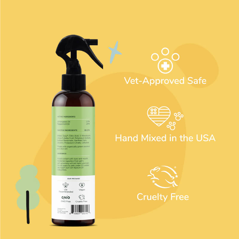 kin+kind Flea & Tick Repellent Spray | Lemongrass - Vanillapup Online Pet Store