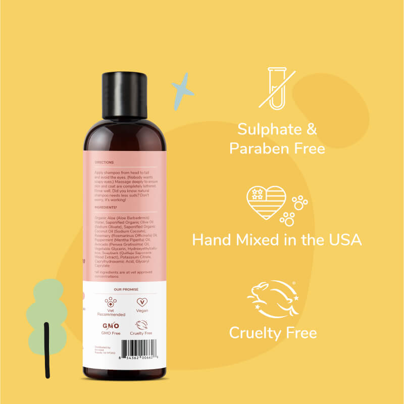 kin+kind Itchy Dog Shampoo | Rosemary + Peppermint - Vanillapup Online Pet Store