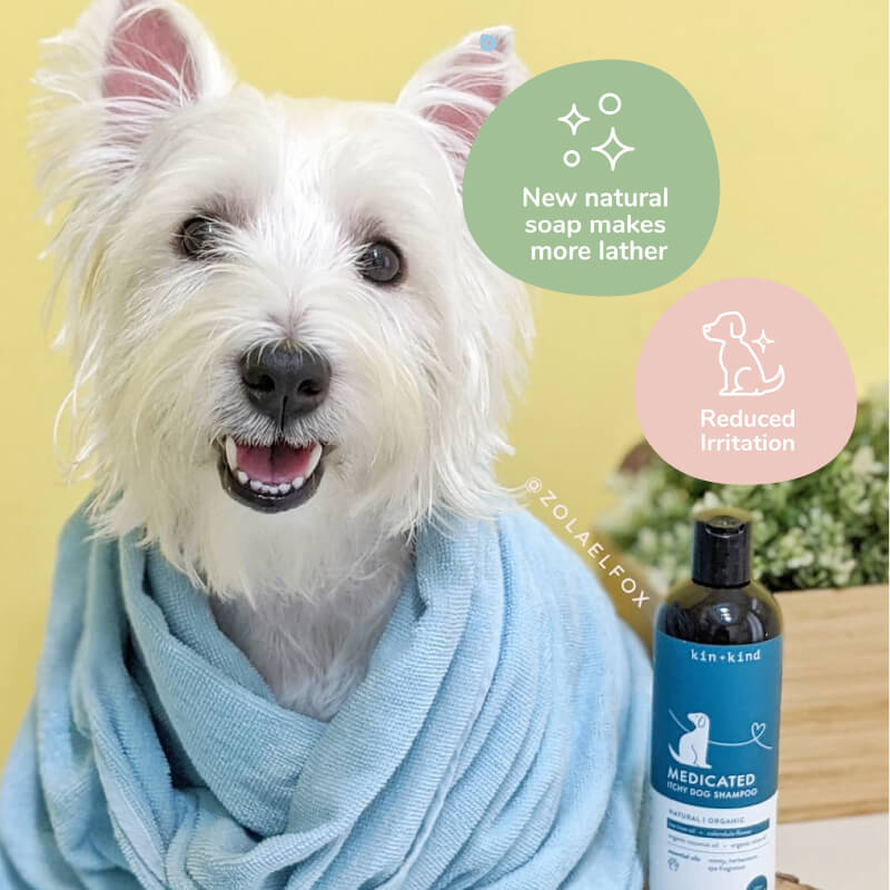 kin+kind Itchy Dog Shampoo | Tea Tree + Grapefruit - Vanillapup Online Pet Store