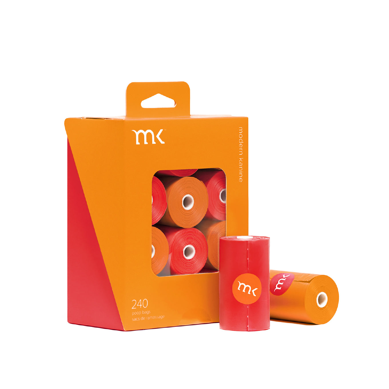 Modern Kanine® 240-Count Poop Bags | Orange & Coral - Vanillapup Online Pet Store