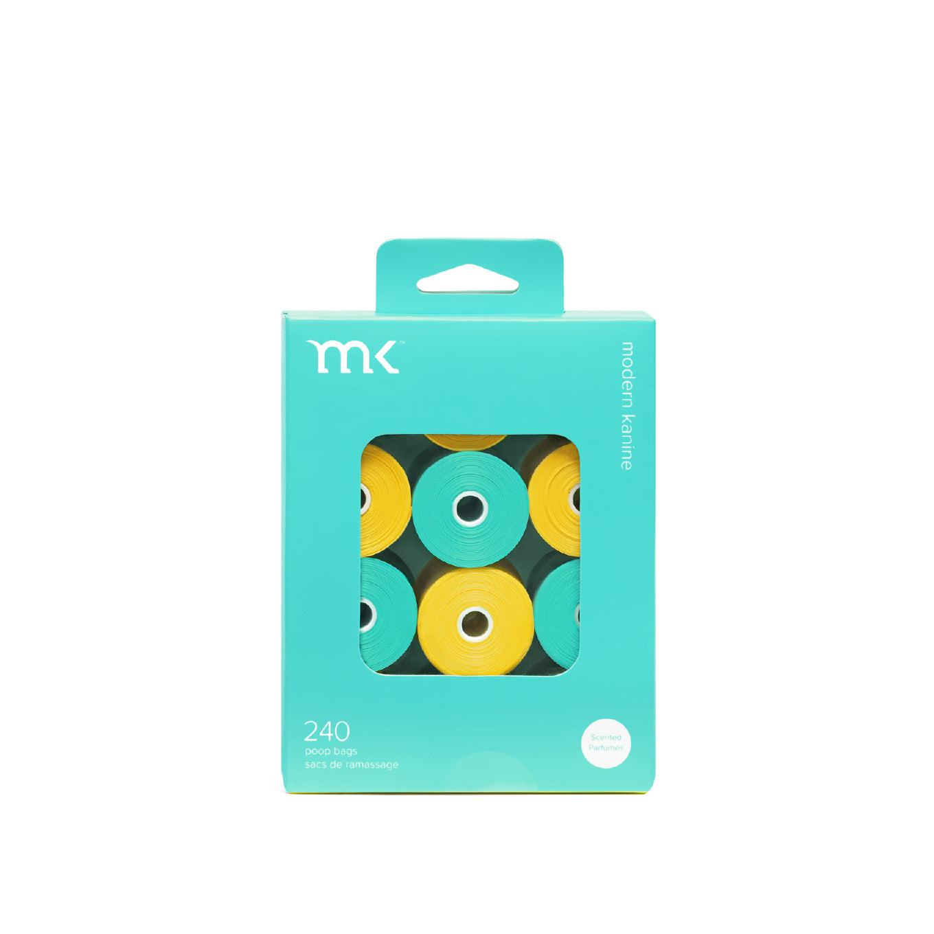 Modern Kanine® 240-Count Poop Bags | Turquoise & Yellow - Vanillapup Online Pet Store