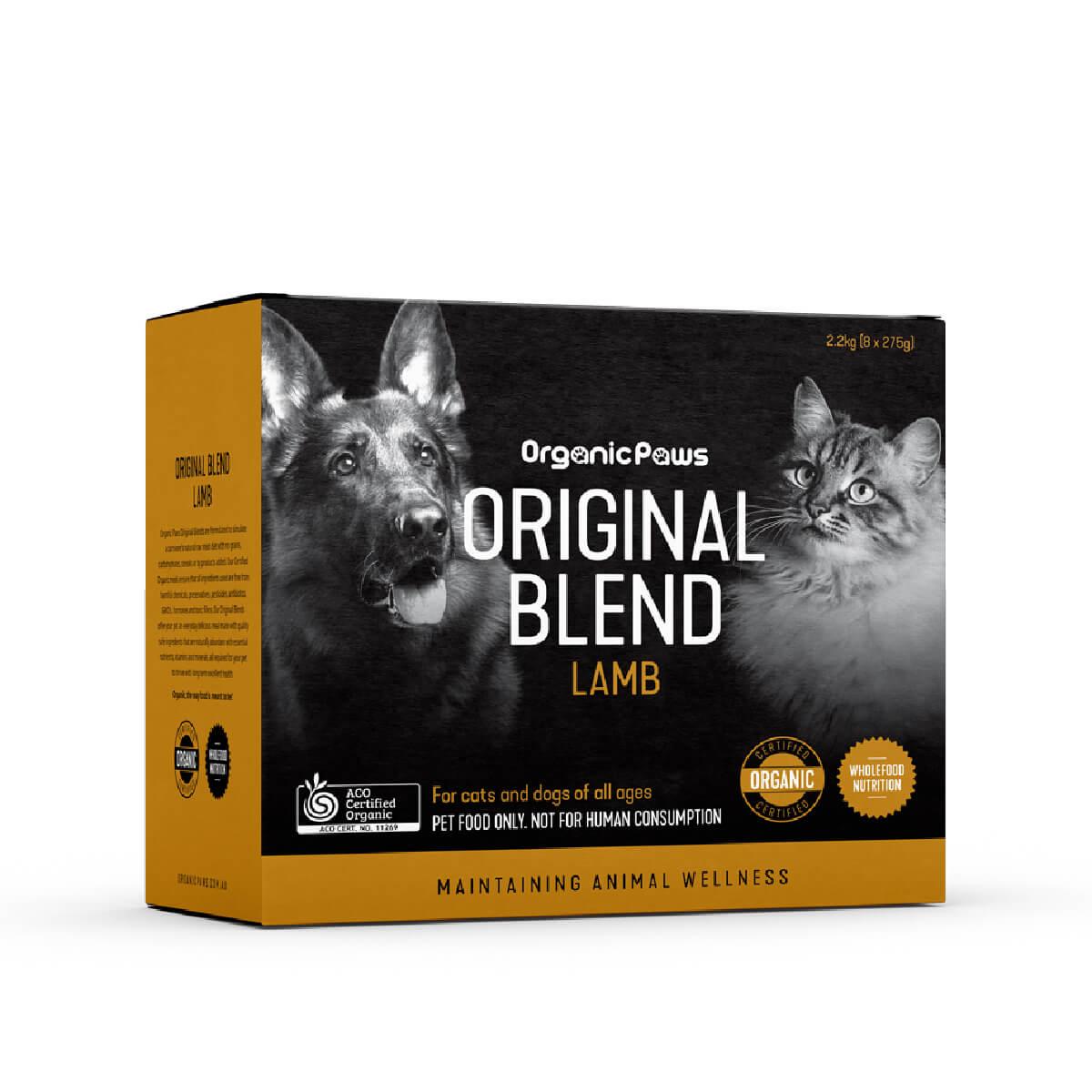 Organic Paws Original Blend Lamb Frozen Dog and Cat Food - Vanillapup Online Pet Store