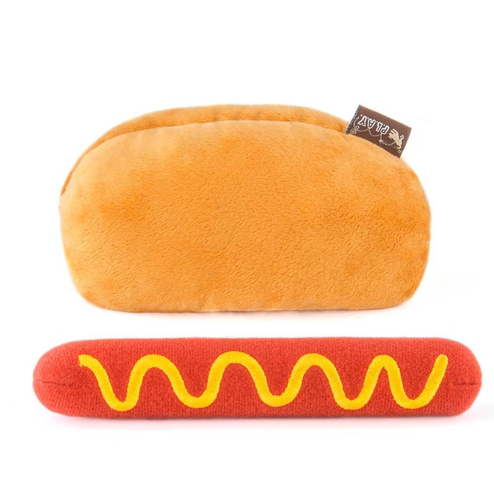 PLAY American Classic Hot Dog Plush Toy - Vanillapup Online Pet Store