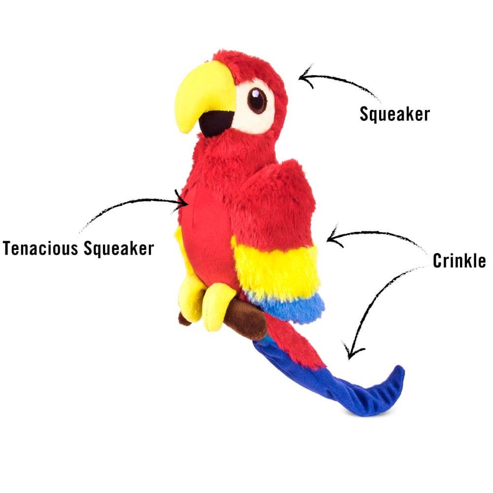 PLAY Fetching Flock Parrot Plush Toy - Vanillapup Online Pet Store