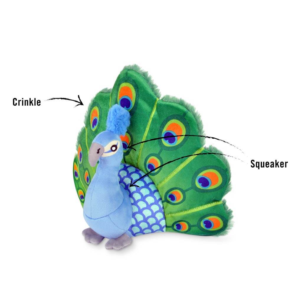 PLAY Fetching Flock Peacock Plush Toy - Vanillapup Online Pet Store