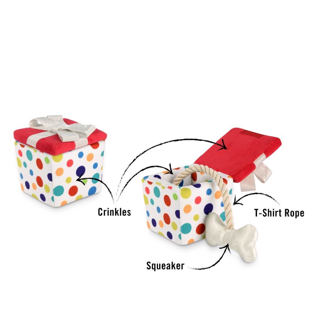 PLAY Party Time Pawfect Present Plush Toy - Vanillapup Online Pet Store