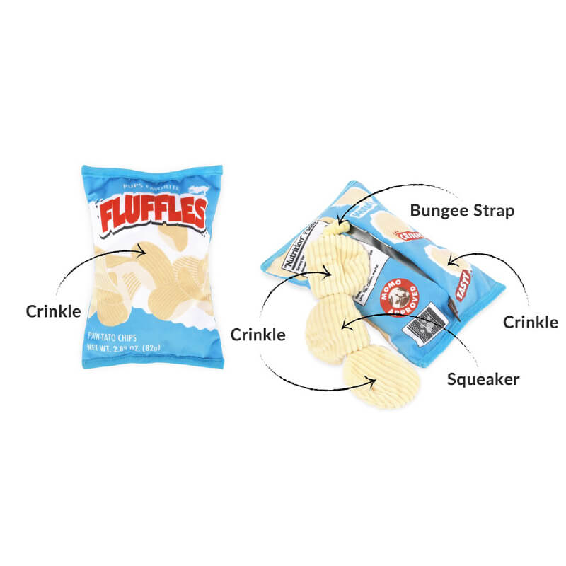 PLAY Snack Attack Fluffles Chips Plush Toy - Vanillapup Online Pet Store