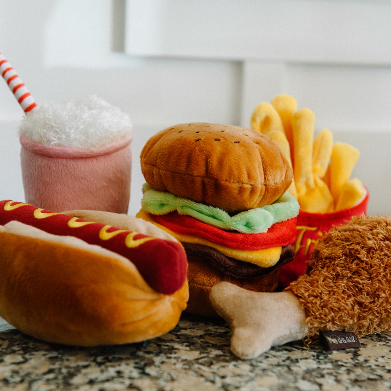 PLAY American Classic Barky Burger Plush Toy - Vanillapup Online Pet Store