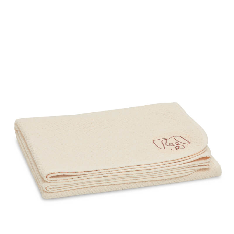 Pawness Honeycomb Organic Cotton Blanket | White - Vanillapup Online Pet Store