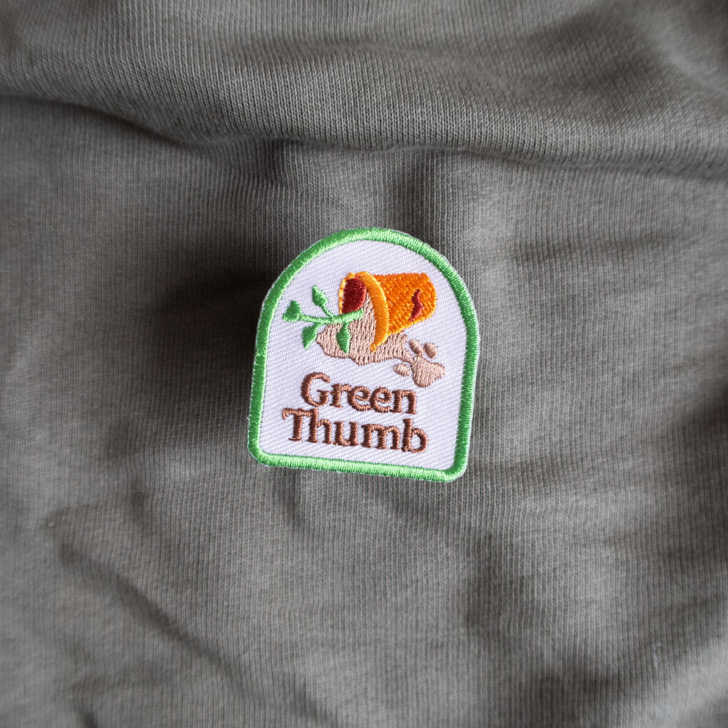 Scout's Honour Iron On Patch | Green Thumb - Vanillapup Online Pet Store