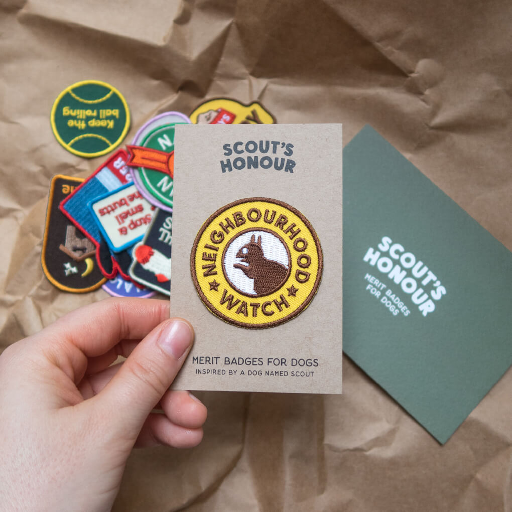 Scout's Honour Iron On Patch | Neighbourhood Watch - Vanillapup Online Pet Store