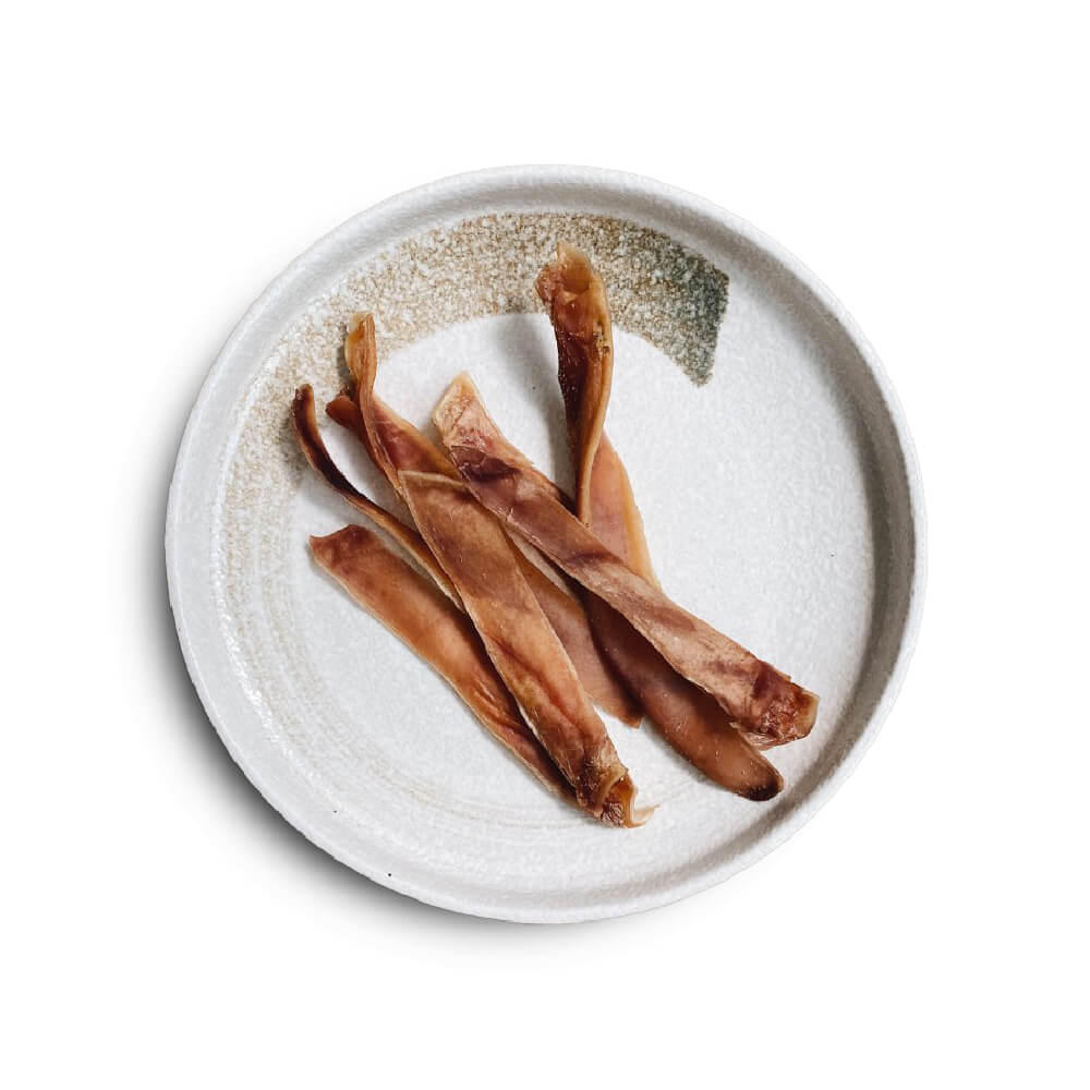 The Dog Grocer Air Dried Pork Ear Strips - Vanillapup Online Pet Store