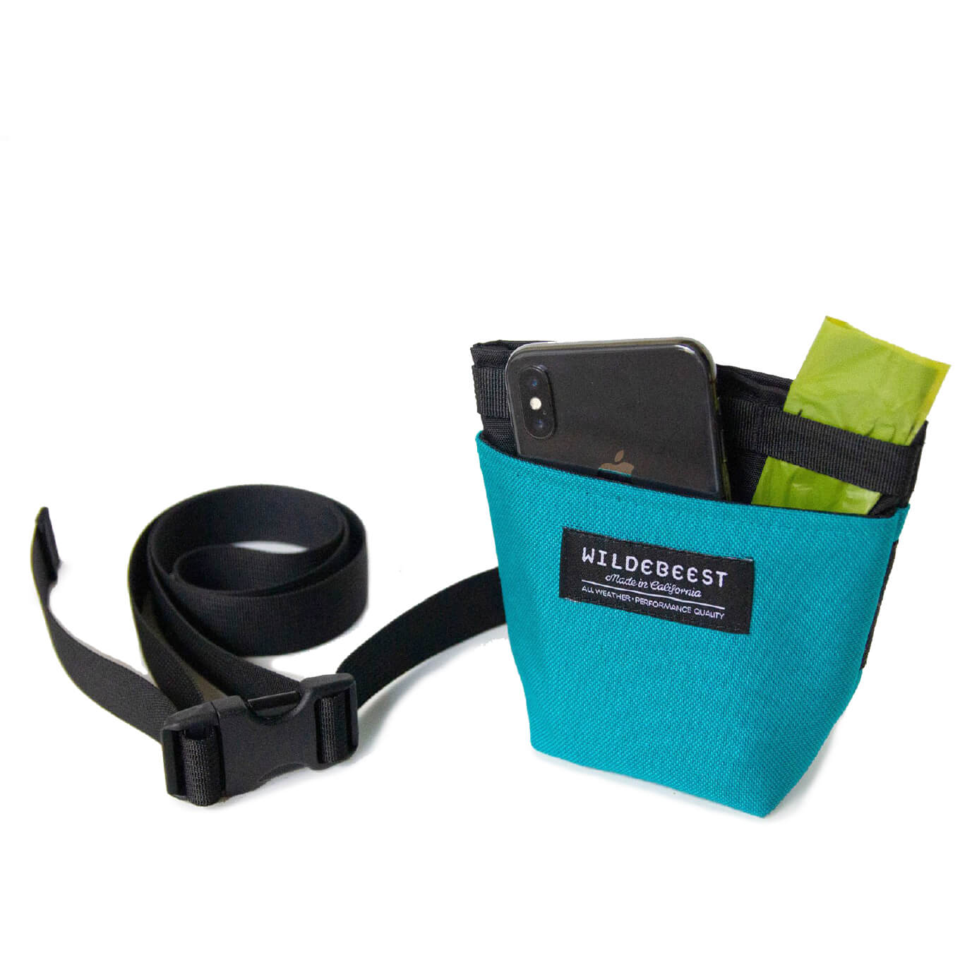 Wildebeest Alamo Dog Treat Pouch | Turquoise - Vanillapup Online Pet Store