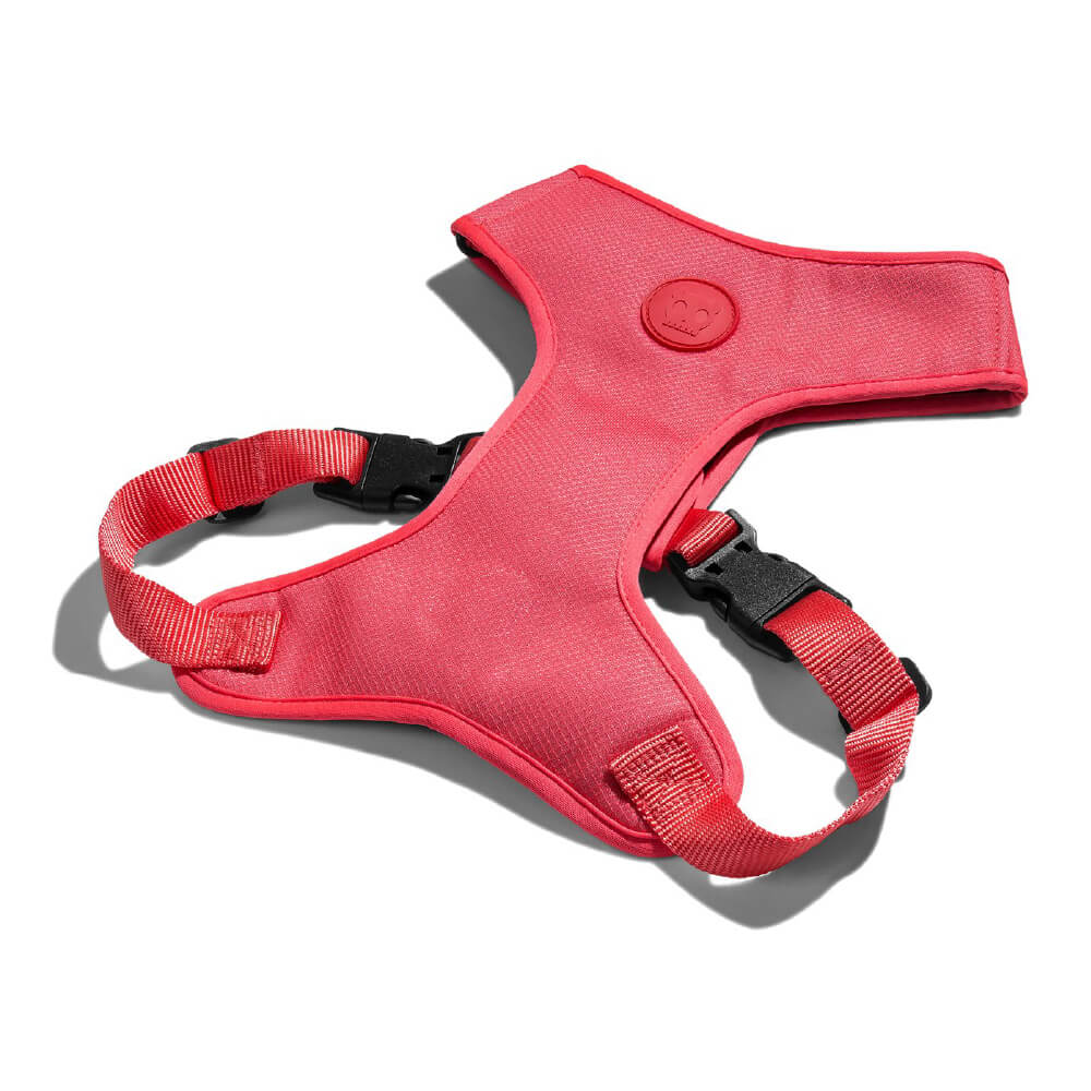 Zee.Dog Adjustable Air Mesh Harness | Neon Coral (L) - Vanillapup Online Pet Store