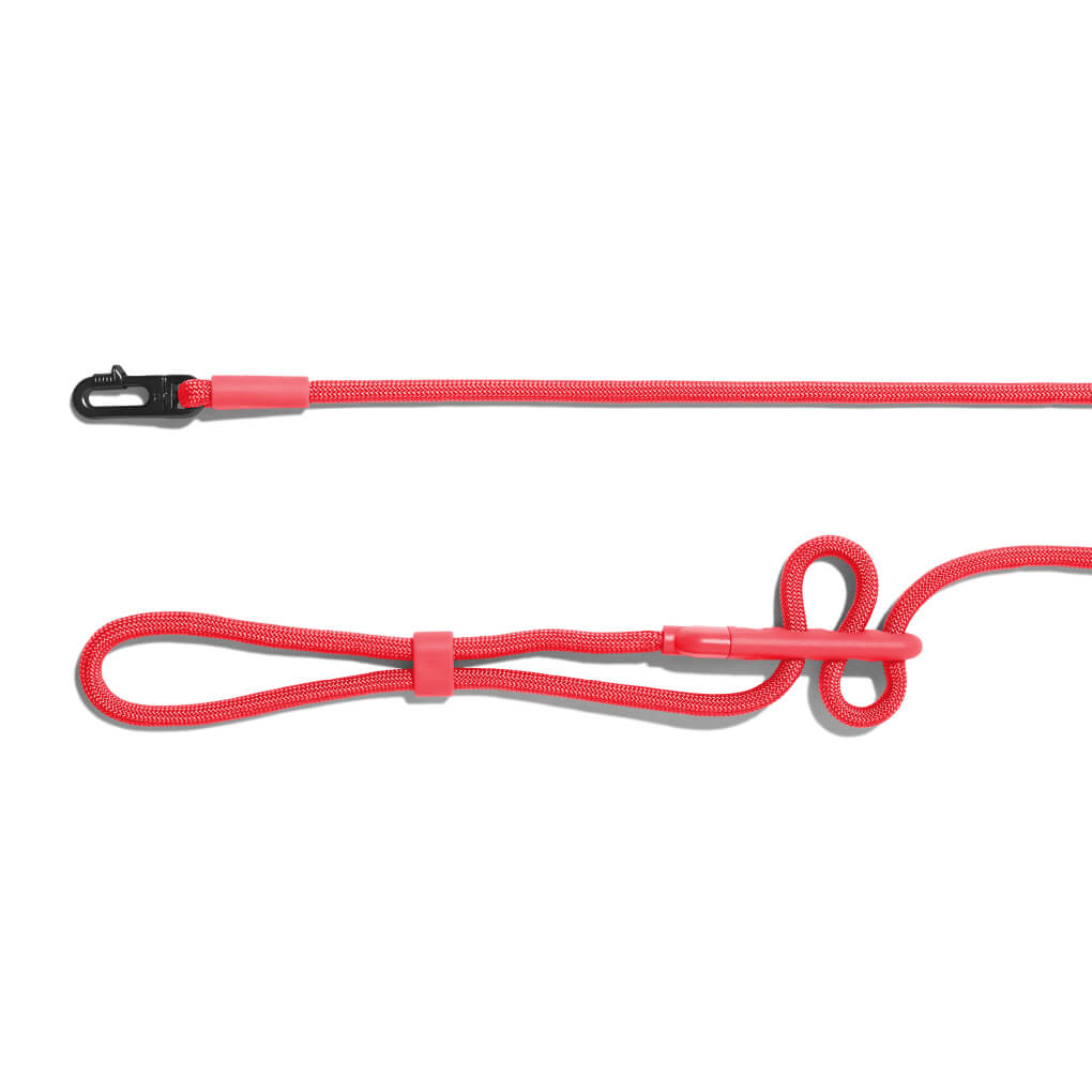 Zee.Dog Hands Free Rope Leash | Neon Coral - Vanillapup Online Pet Store