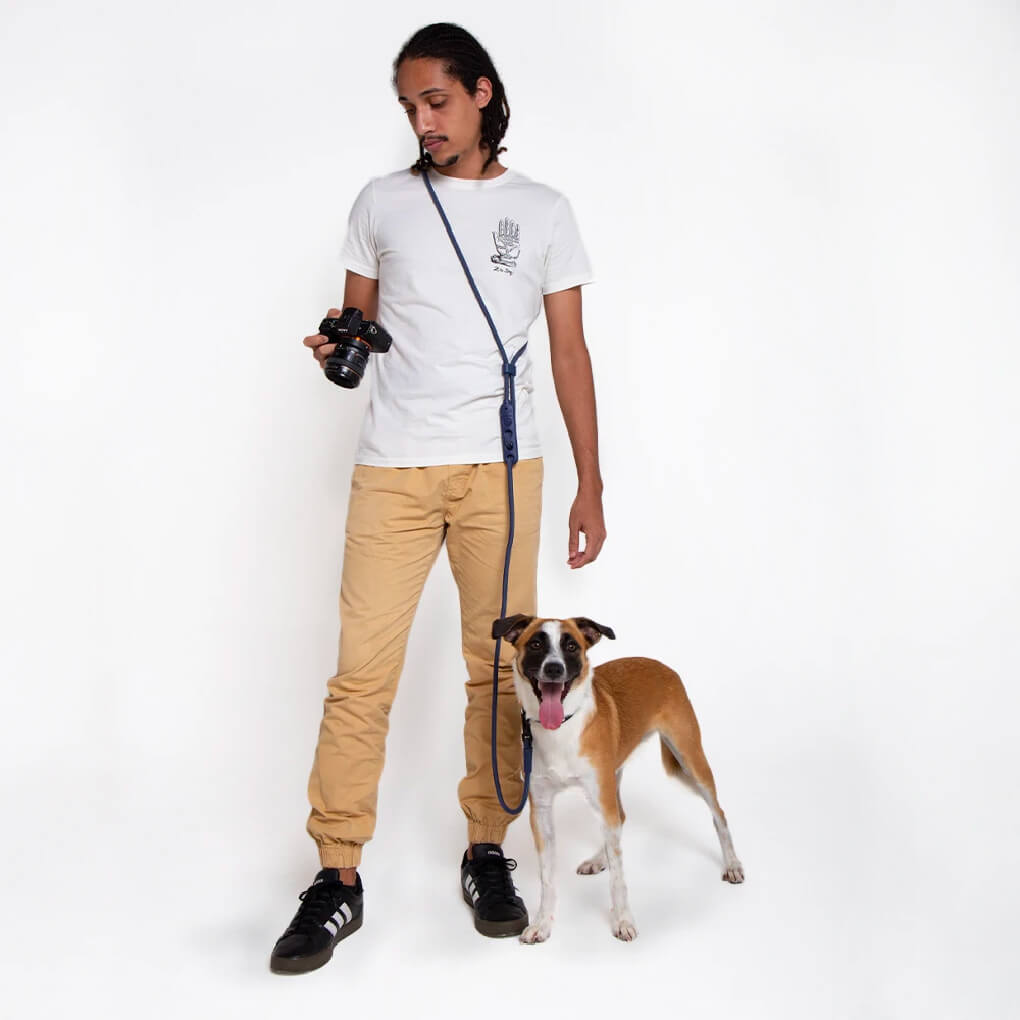 Zee.Dog Hands Free Rope Leash | Deep Blue - Vanillapup Online Pet Store