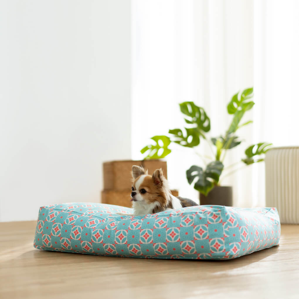 Ohpopdog Microbeads Pet Bed | Heritage Straits Mint 17 - Vanillapup Online Pet Store