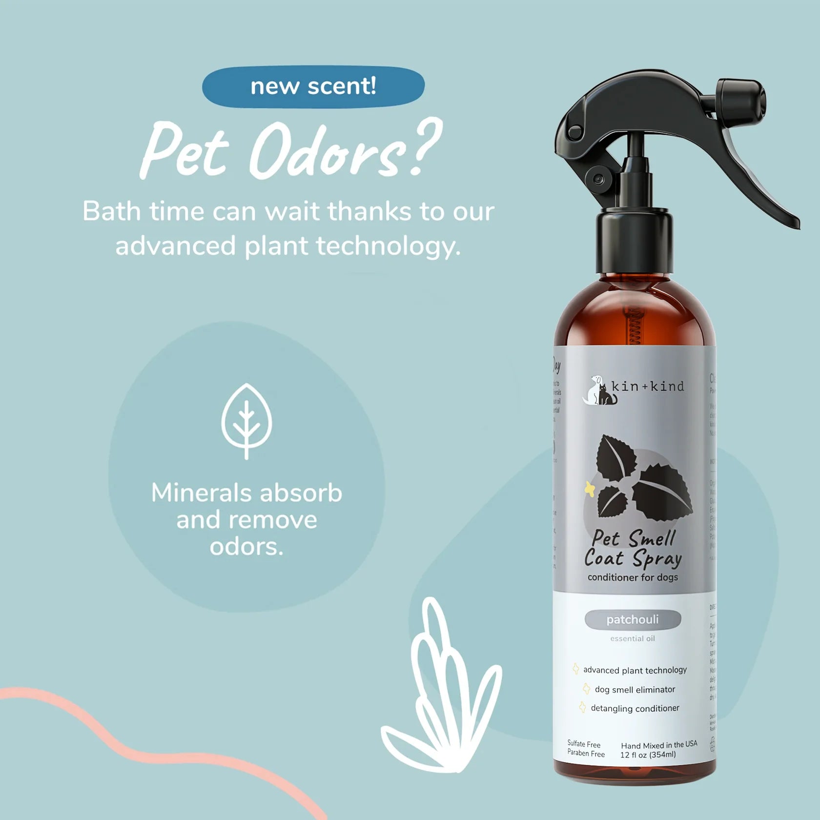 kin+kind Pet Smell Coat Spray | Patchouli