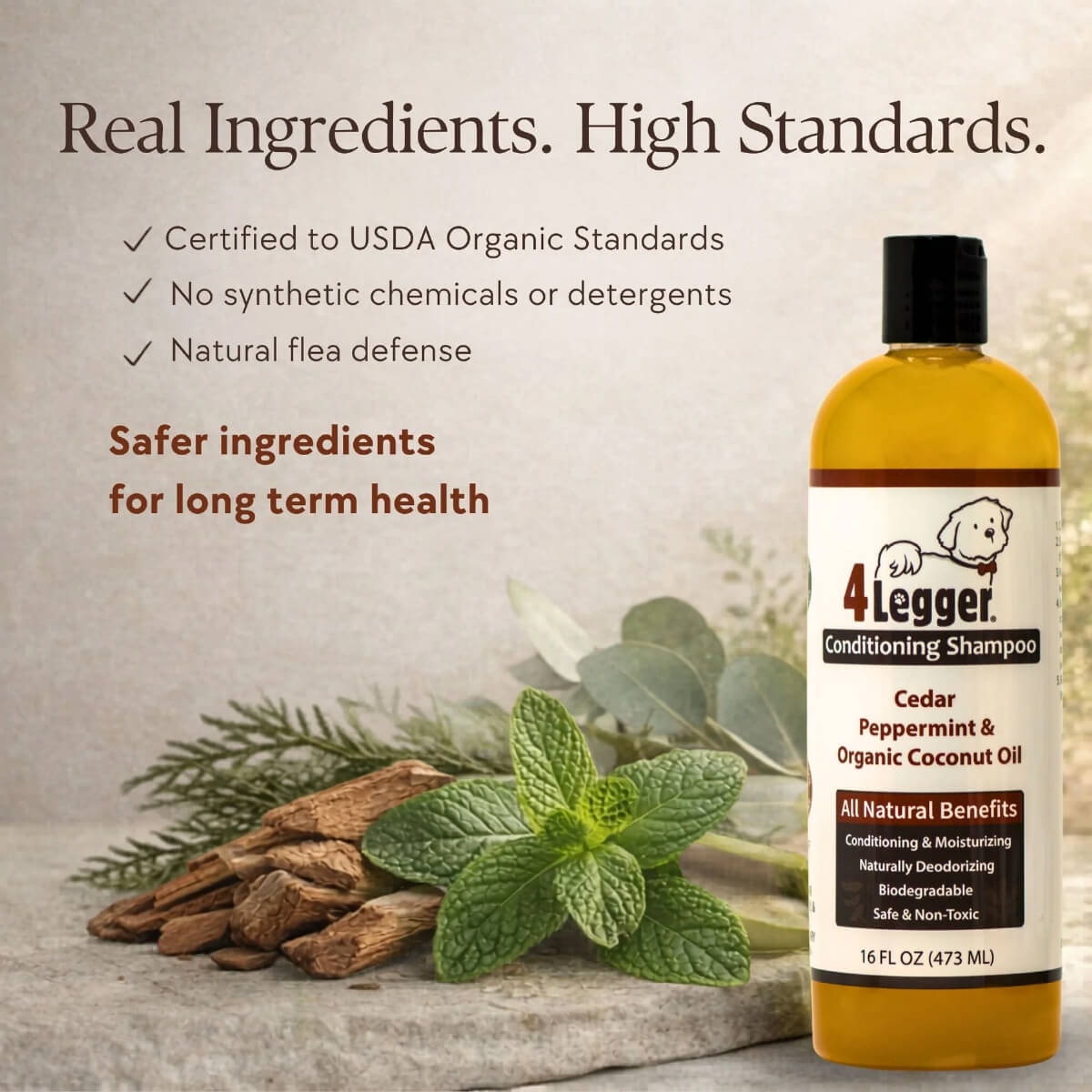 4-Legger Organic Cedar, Peppermint & Eucalyptus Conditioning Shampoo