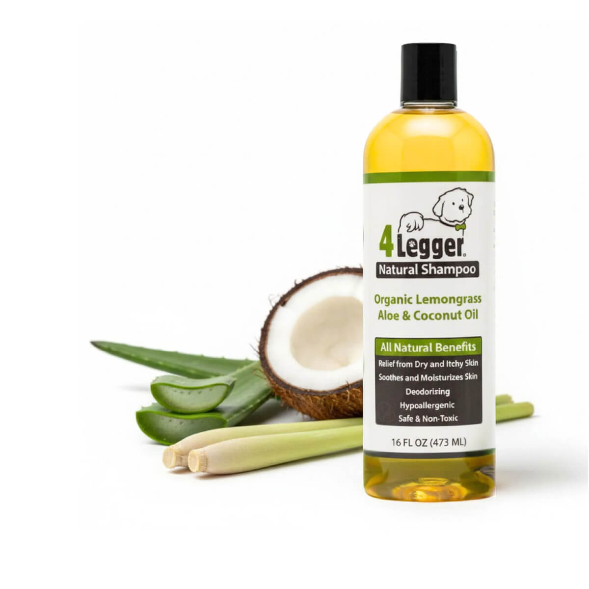 4-Legger Organic Lemongrass and Aloe Hypoallergenic Shampoo