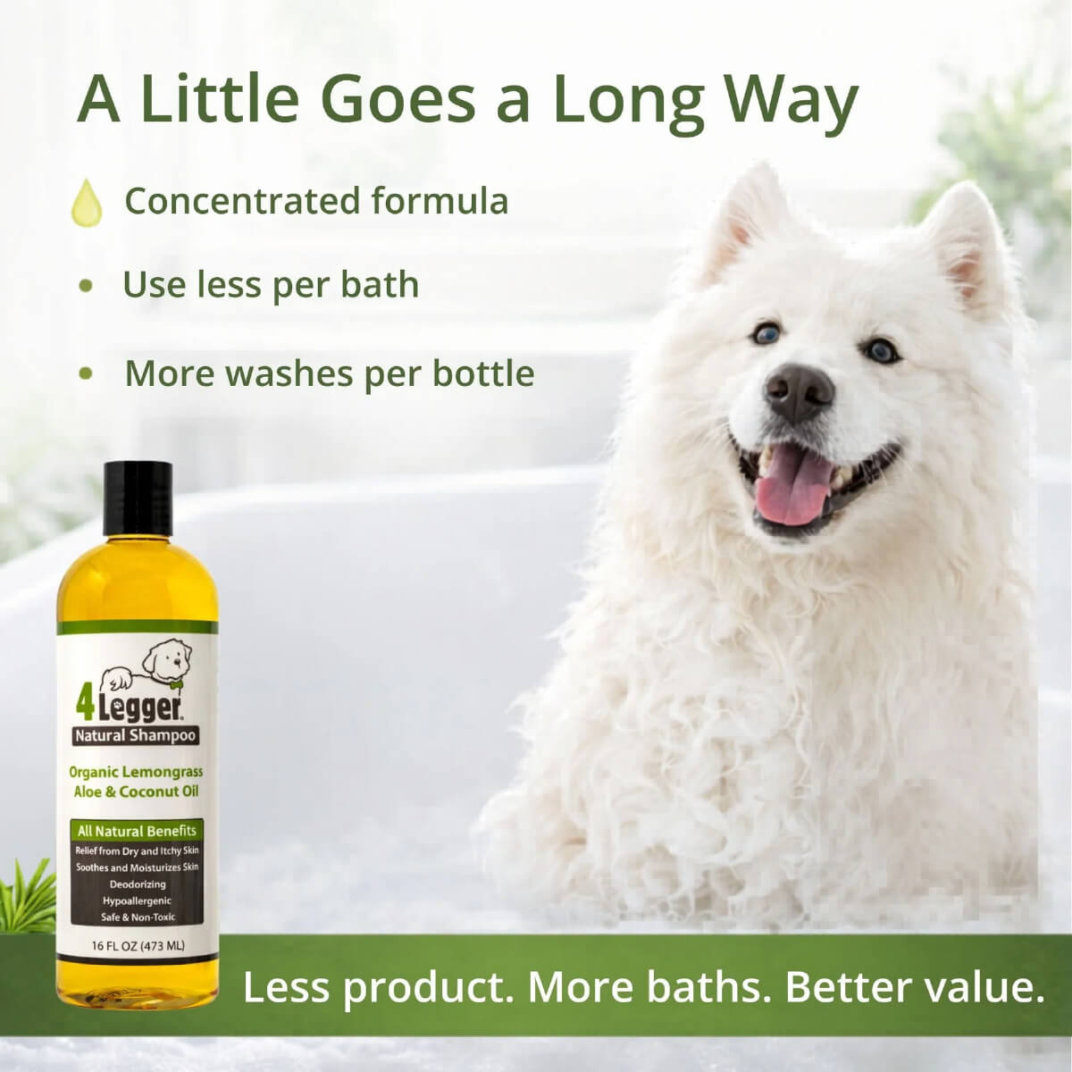 4-Legger Organic Lemongrass and Aloe Hypoallergenic Shampoo