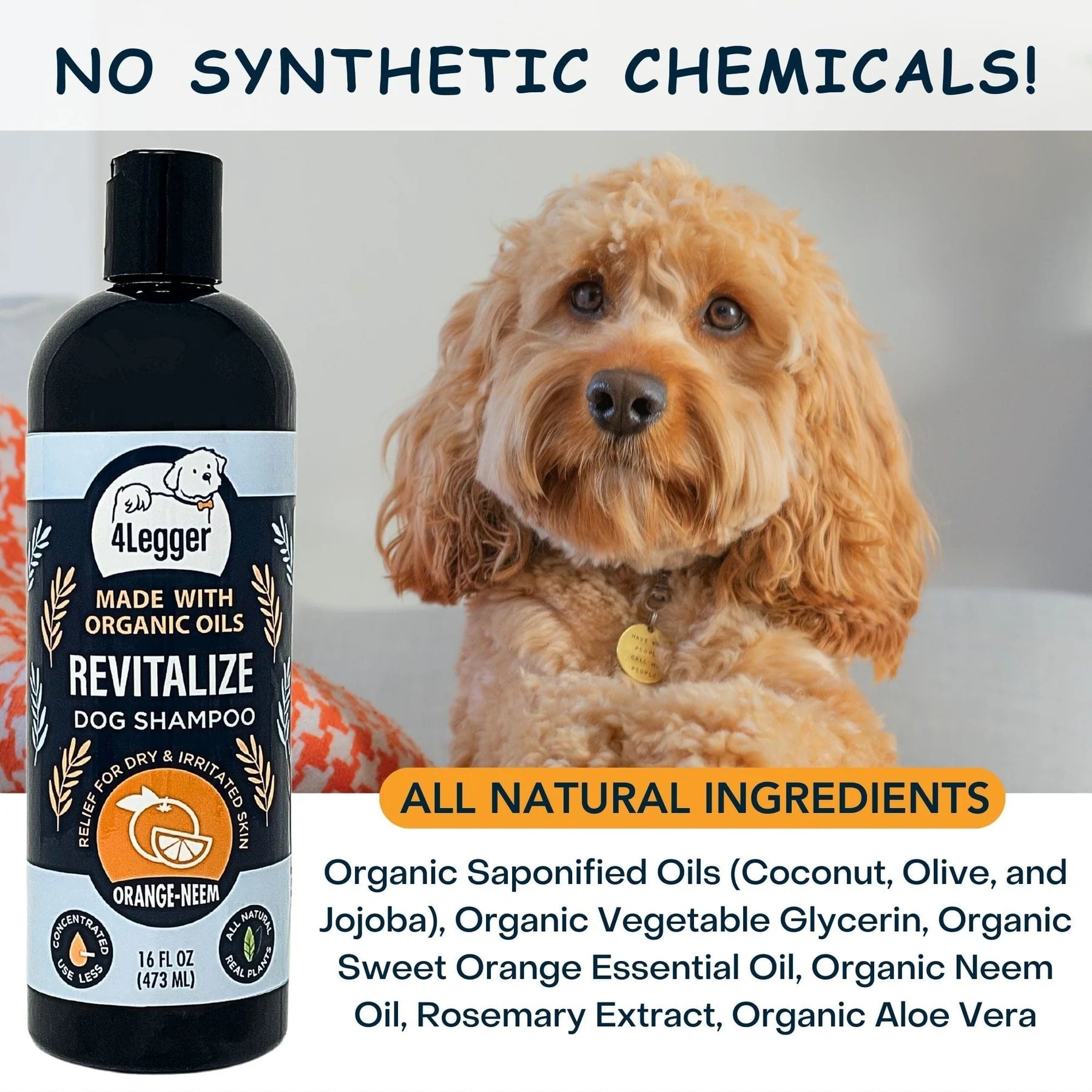 4-Legger Revitalize Shampoo | Neem With Sweet Orange Essential Oil