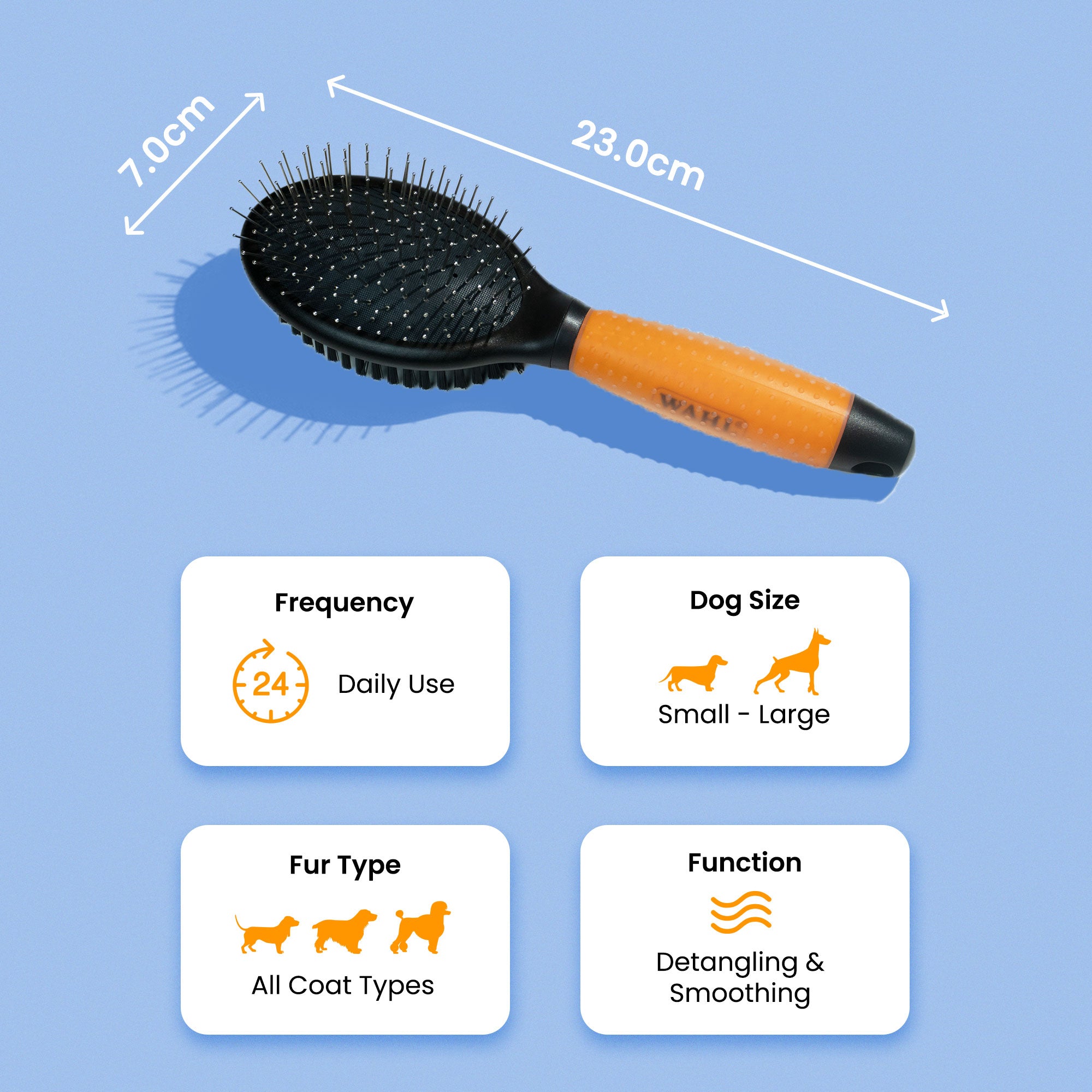 Wahl Double-Sided Pin Dog Brush (Large)