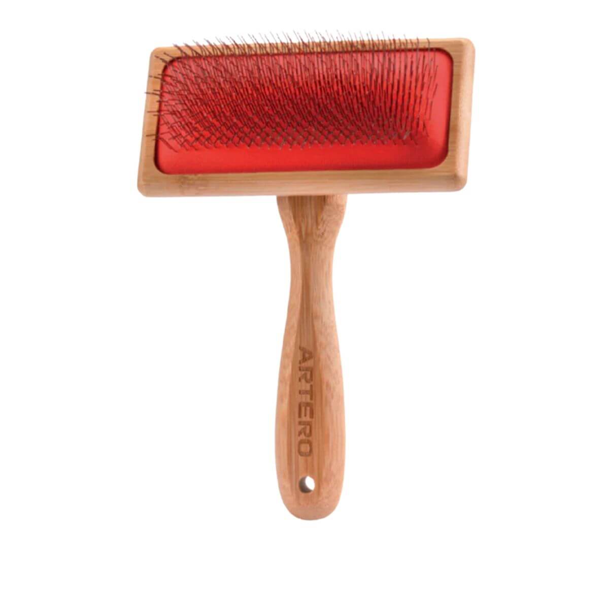 ARTERO P770 Bamboo Slicker Brush 20mm Xtra Long Pin Red Pad Medium against a white background.