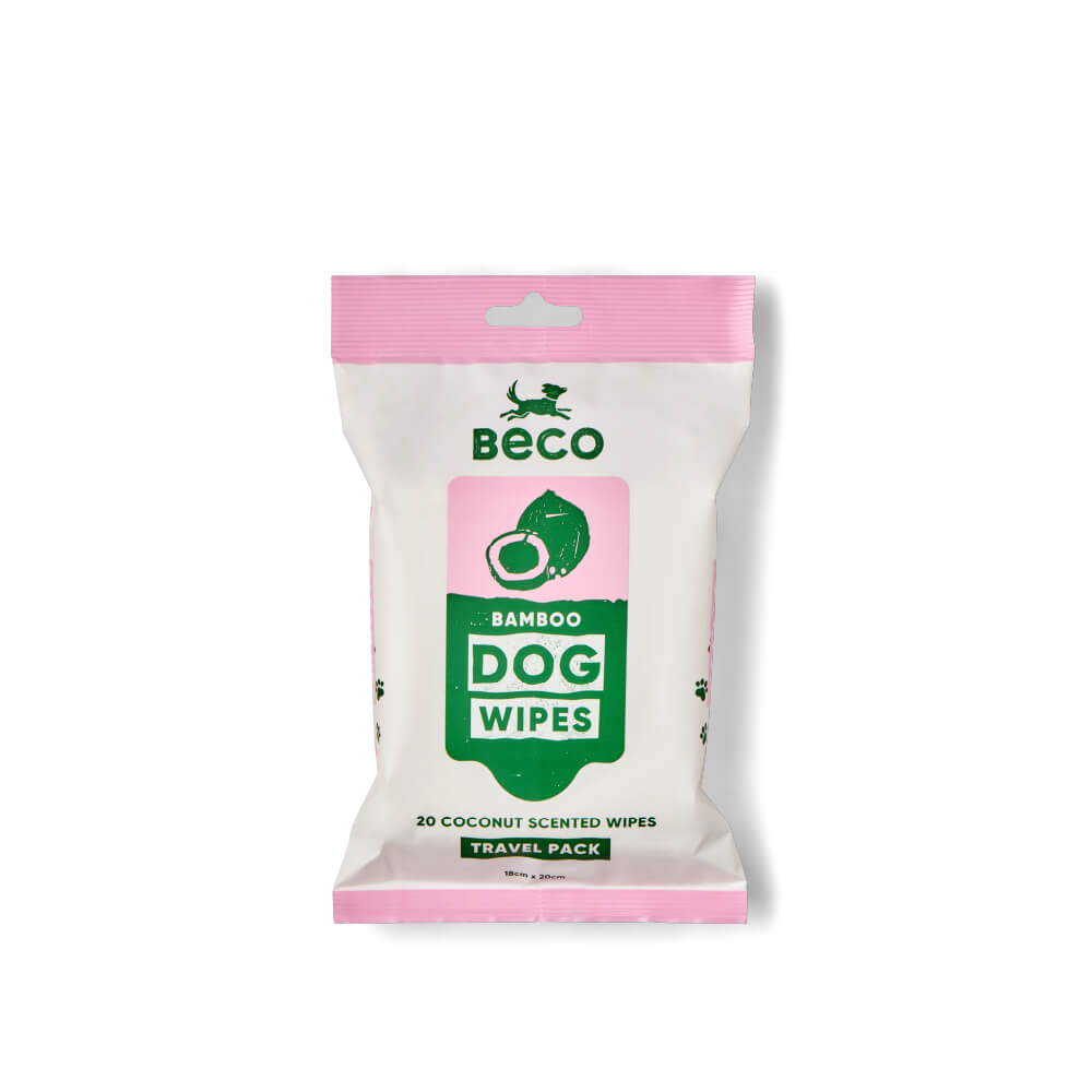 Beco Bamboo Travel Wipes, Coconut Scented, 20 Pack