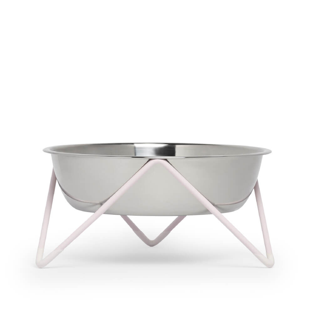 Bendo Pet Bowl | Chrome & Blush (Large)