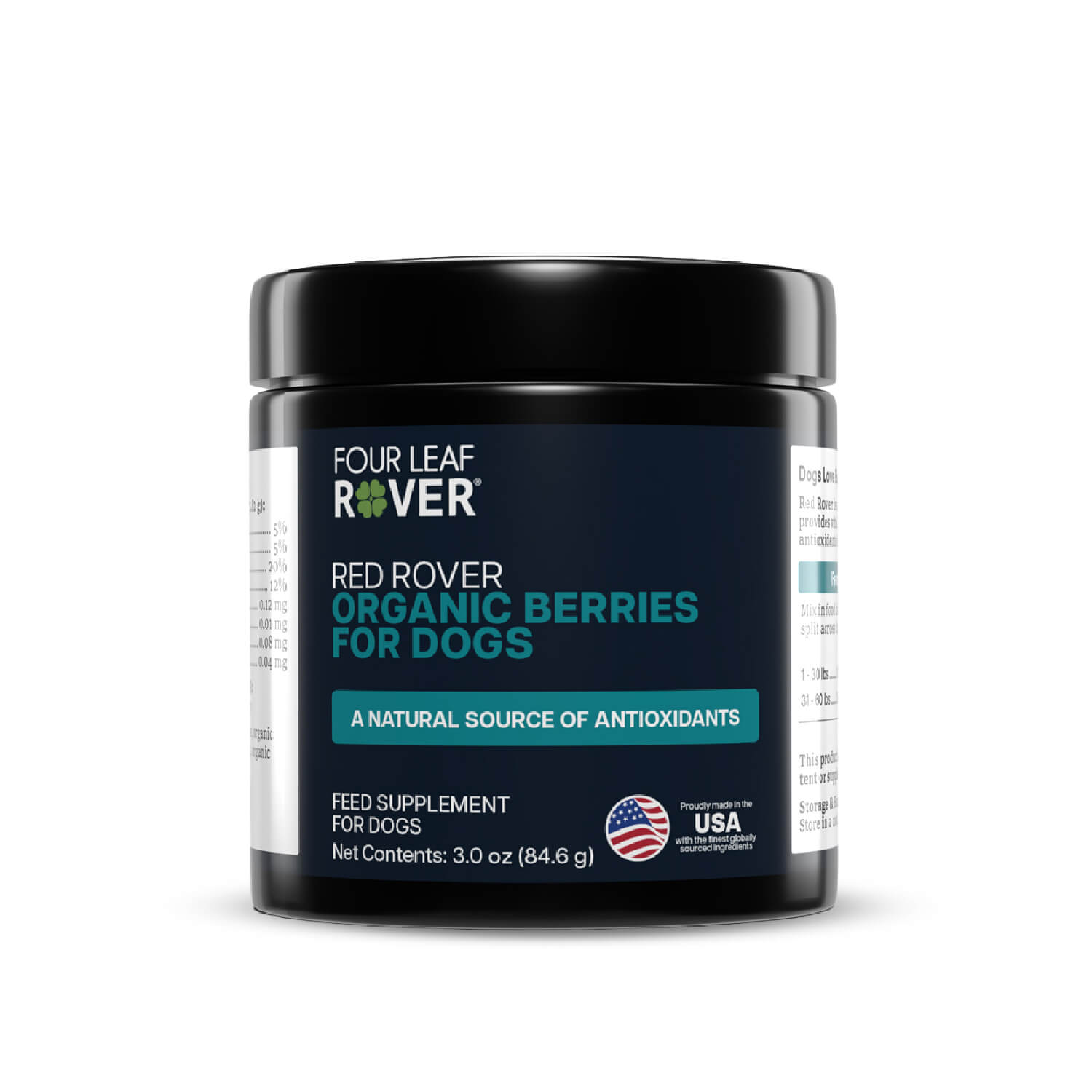 Four Leaf Rover Red Rover | Organic Berries for Dogs