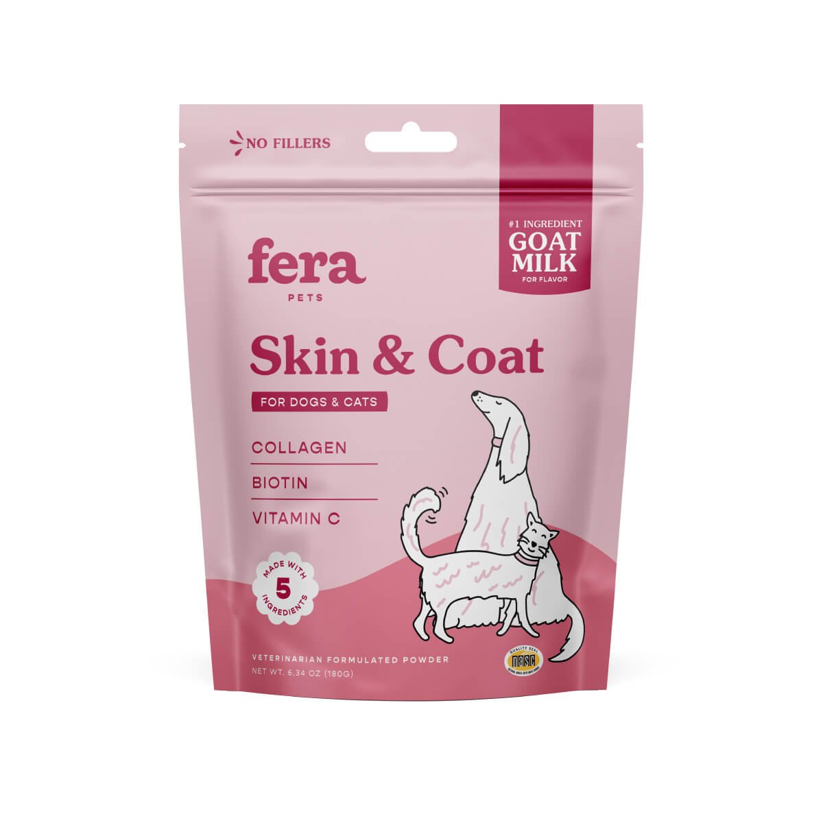 Fera Pets Skin & Coat Goat Milk Topper For Dogs & Cats