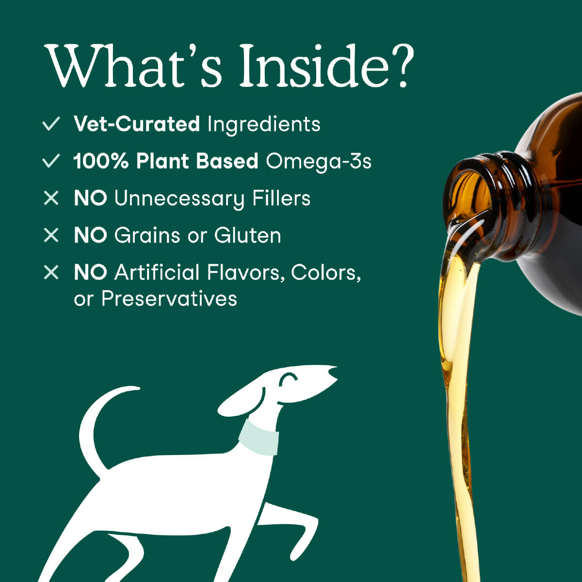 Fera Pets Vegan Omega-3, 6, 9s Algae Oil