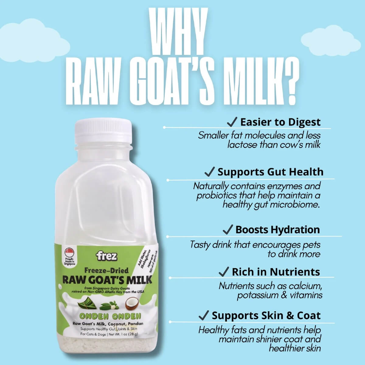 Frez Freeze Dried Raw Goat’s Milk | Ondeh Ondeh
