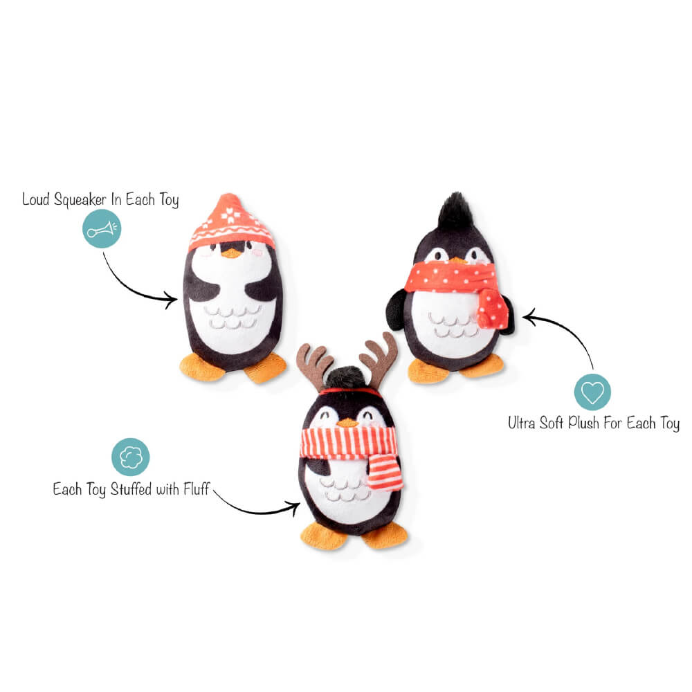 Fringe Studio Mini Chillin' Penguins Squeaky Plush Toy