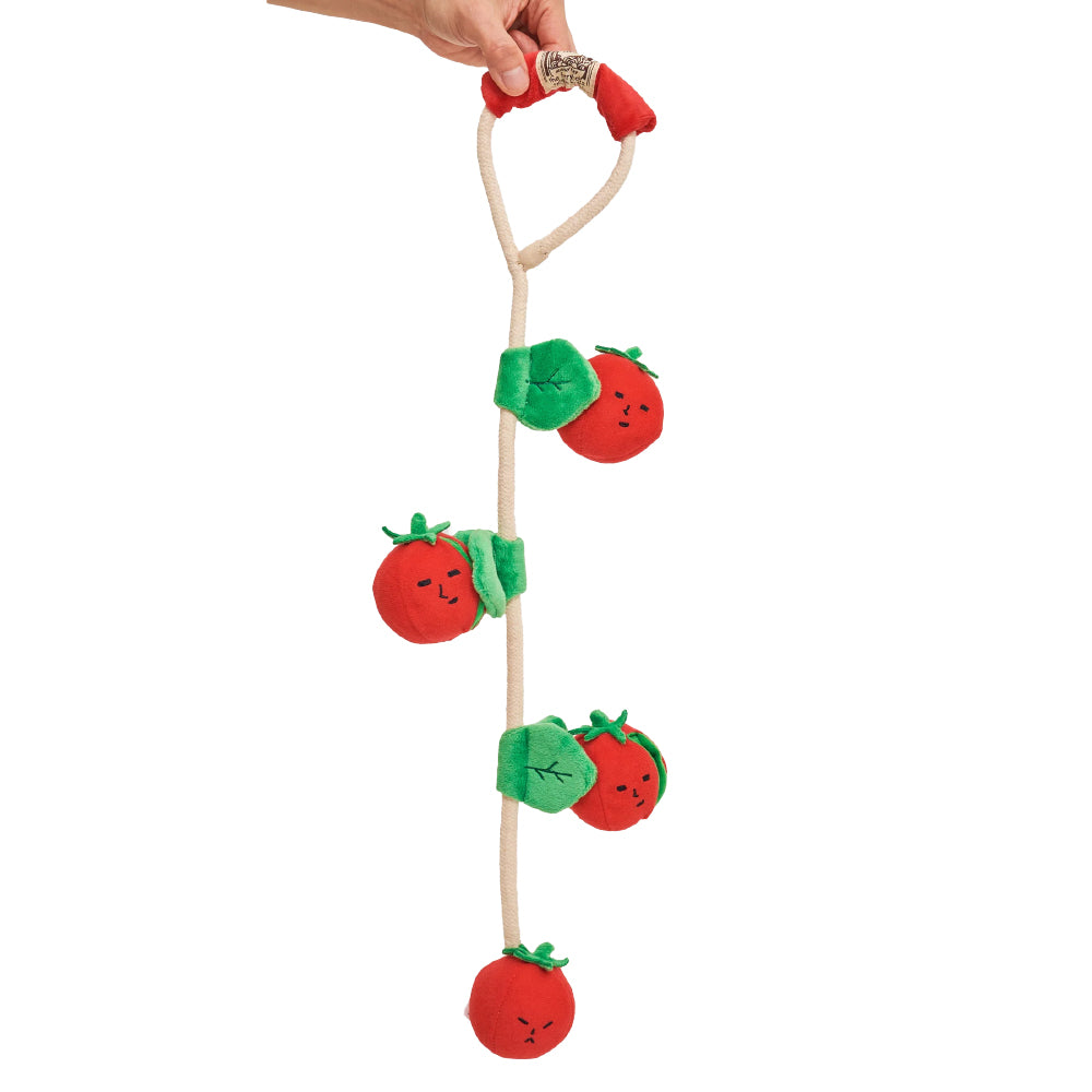 the furryfolks Cherry Tomato Nosework & Tug Toy