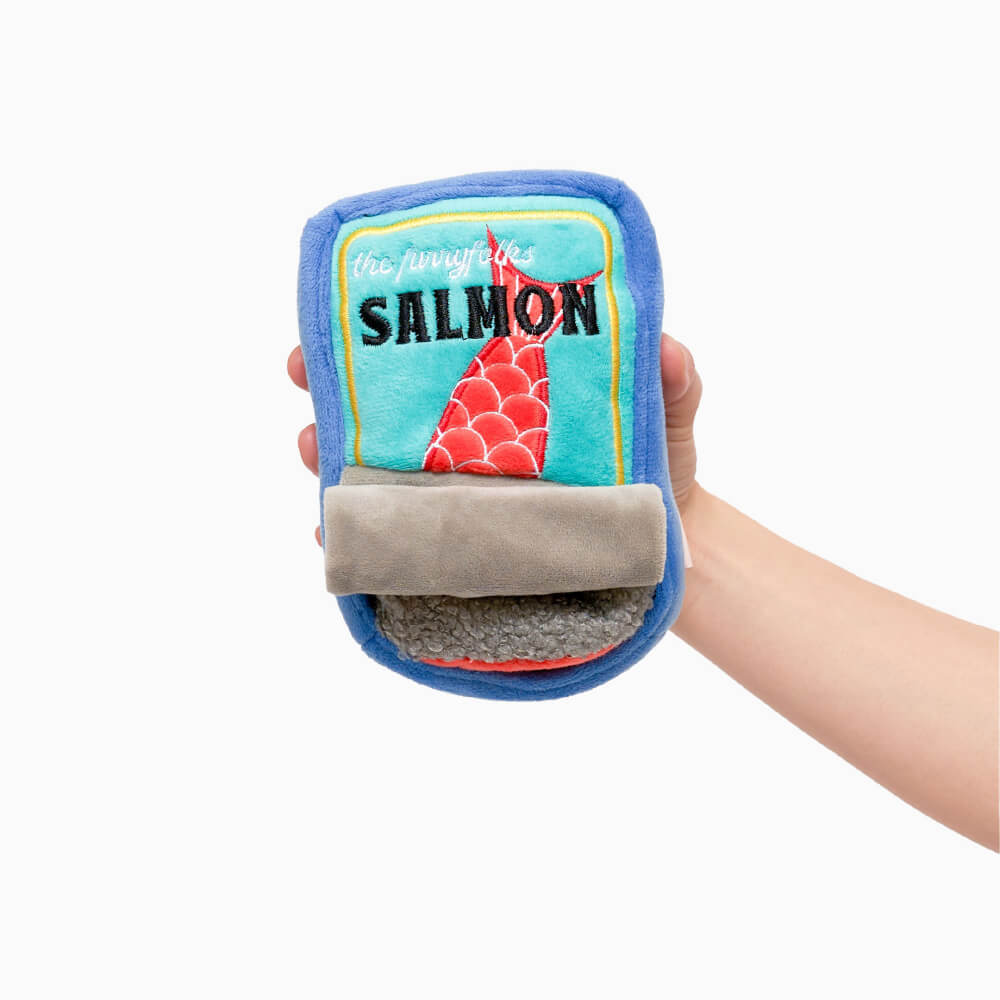 the furryfolks Tinned Salmon Nosework Toy