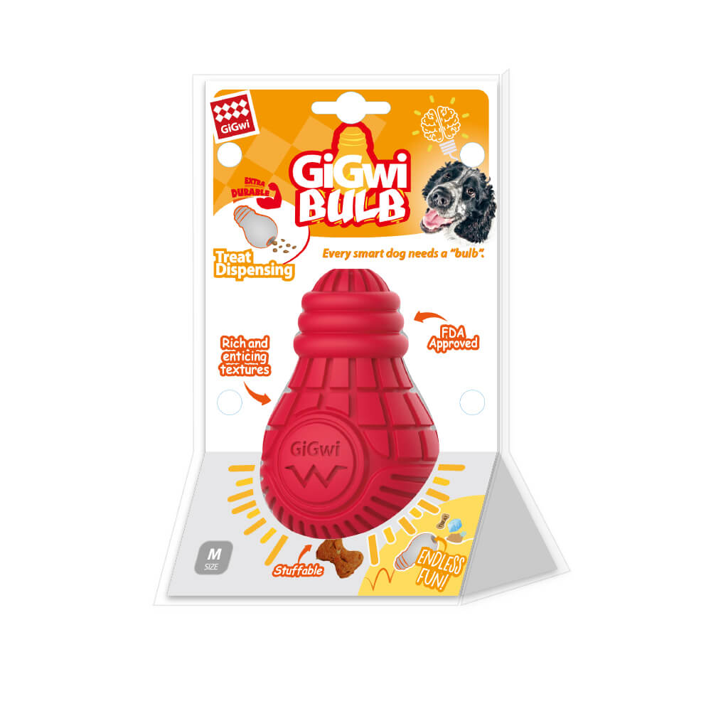 GiGwi Bulb Rubber Treats Dispensing & Chew Toy