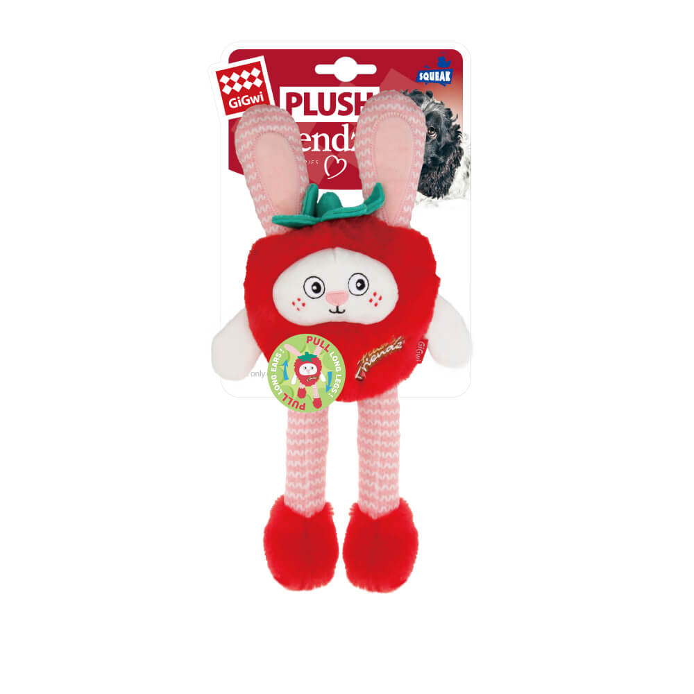 GiGwi Plush Friendz Strawberry Rabbit